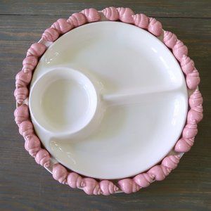 SHAFFORD Japan seashell chip & dip divided platter